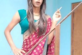 INDIAN SHEMALE SMOKING AND SHOWING HER SEXY FIGURE