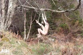 Naked Self-bondage in the Woods Gone Wrong