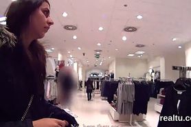 Charming czech nympho is seduced in the mall and pounded in pov
