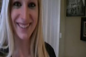 Innocent blonde schoolgirl gets fucked and facialized