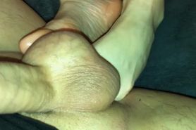 Amateur footjob #79 feet ballbusting with great soles screw till cum