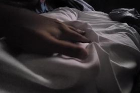Late Night, Hard Dick Under The Sheets Wants To Cum.