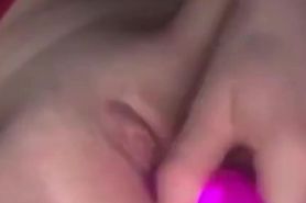 Gf Uses Pink Vibrator On Tight Pussy