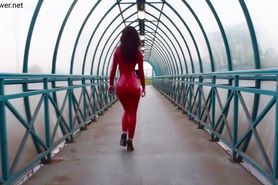 Marilyn Yusuf Part 3 - Red Latex Catsuit