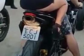 Upskirt motorcycle