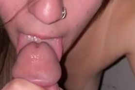 Licking on Daddy’s tip like a good girl