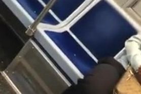 Cum for Black Girl On Train