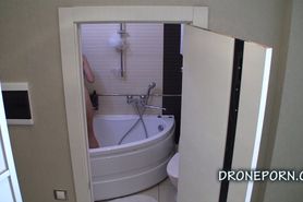 Czech Girl Victorka Naked in the shower hidden spy cam