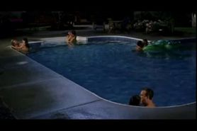 Lake Bell, Michelle Borth and Lindsay Sloane having sex in a pool