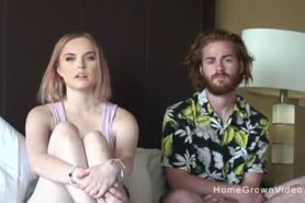 Real amateur couple couldnt wait to make a porno