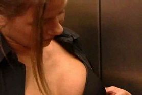 blonde elevator fuck by jackass