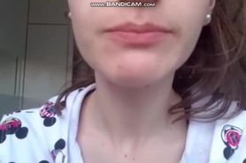 18 year old natural beauty shows off braces and mouth
