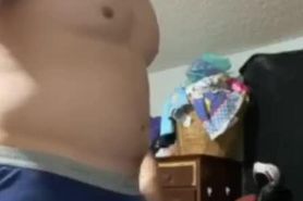 Ex-marine Evan balloons up, strips down, and jerks off
