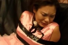 Rina Aihara tied is aroused on cunt and fucked in mouth by men