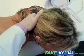 FakeHospital Doctor sinks his dick into blondes tight juicy pussy as sexual deal is struck for health papers