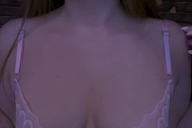 Peachy Whispering ASMR Breast Play Video