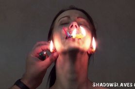 Cruel burning and electro bdsm of tortured slaveslut in extreme dungeon