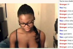 Omegle Amazing Black Girl Shows everything to make me Cum
