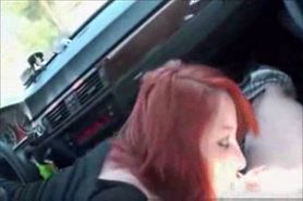 hot teen redhead car sex