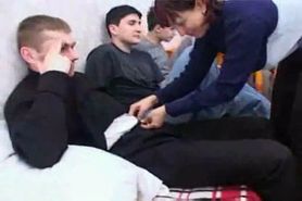 5 russian boys fuck a naughty mature