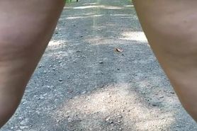 Pissing while hiking with no pants