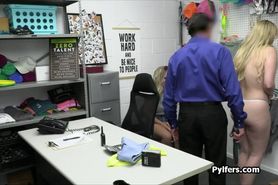 Busty blonde suspects sharing cock at the office