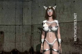 Hottie 3D anime slave gets tied up