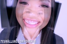 TEEN CUTIE WITH BRACES GIVES POV BLOWJOB & GETS FUCKED AFTER CLASS