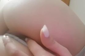 Fingering her tight ass