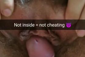 While my cock not inside - your wife not cheated you [Cuckold, Snapchat]