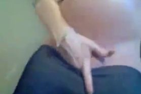 Pregnant teen Eline fingering on webcam