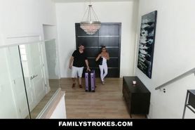 FamilyStrokes - Swallows her Stepsons Load