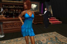 Second life - Venicie sexy dans sa jolie mini robe bleu moulante