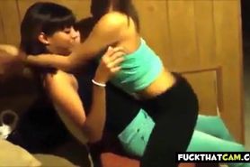 Teen lesbian lap dance