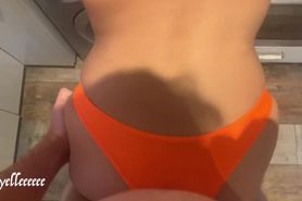Bikini Tit Wank Turns Into Surprise Pegging