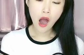 Chinese Girl Yawning