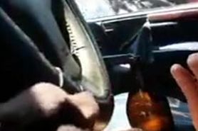 Big Cumshot for Mexican Girl In Car