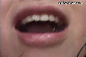 asian cum eating bukkake - video 1