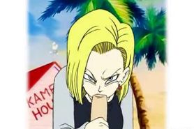 Animation of android 18 sucking a cock