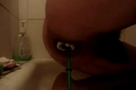 Toilet brush in the ass