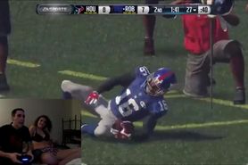 Playing Madden and making gf strip