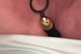 Fucking a latino twink raw with a vibrator in my ass