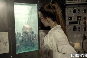 HORRORPORN The beautiful scientist fucked by a monster