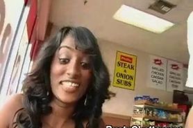 Hot Ghetto Afro Teen Showing Small Tits