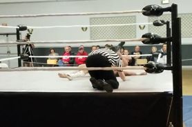 Men dominating women in the wrestling ring 29