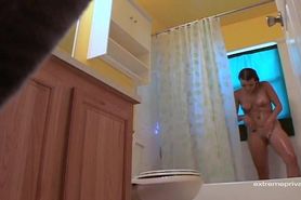 Stepsis Shaves Her Pussy In The Shower