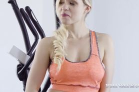 Private.Com - Natural Beautiful Blonde Gabi Gold Fucks Rough Gym Cock!