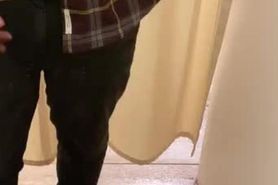 Public wank in fitting room and got caught