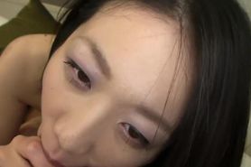 Subtitled uncensored Japanese amateur blowjob and sex in POV
