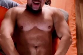 Asian bodybuilder muscle fucked to pee by dildo